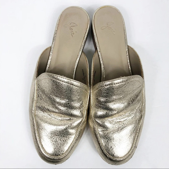 Joie | Delaney Gold Mules Flats - Picture 4 of 8